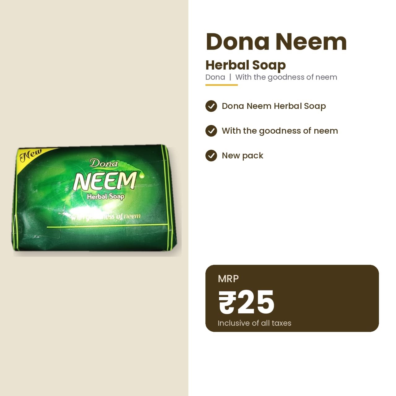 Dona Neem Herbal Soap – With the Goodness of Neem