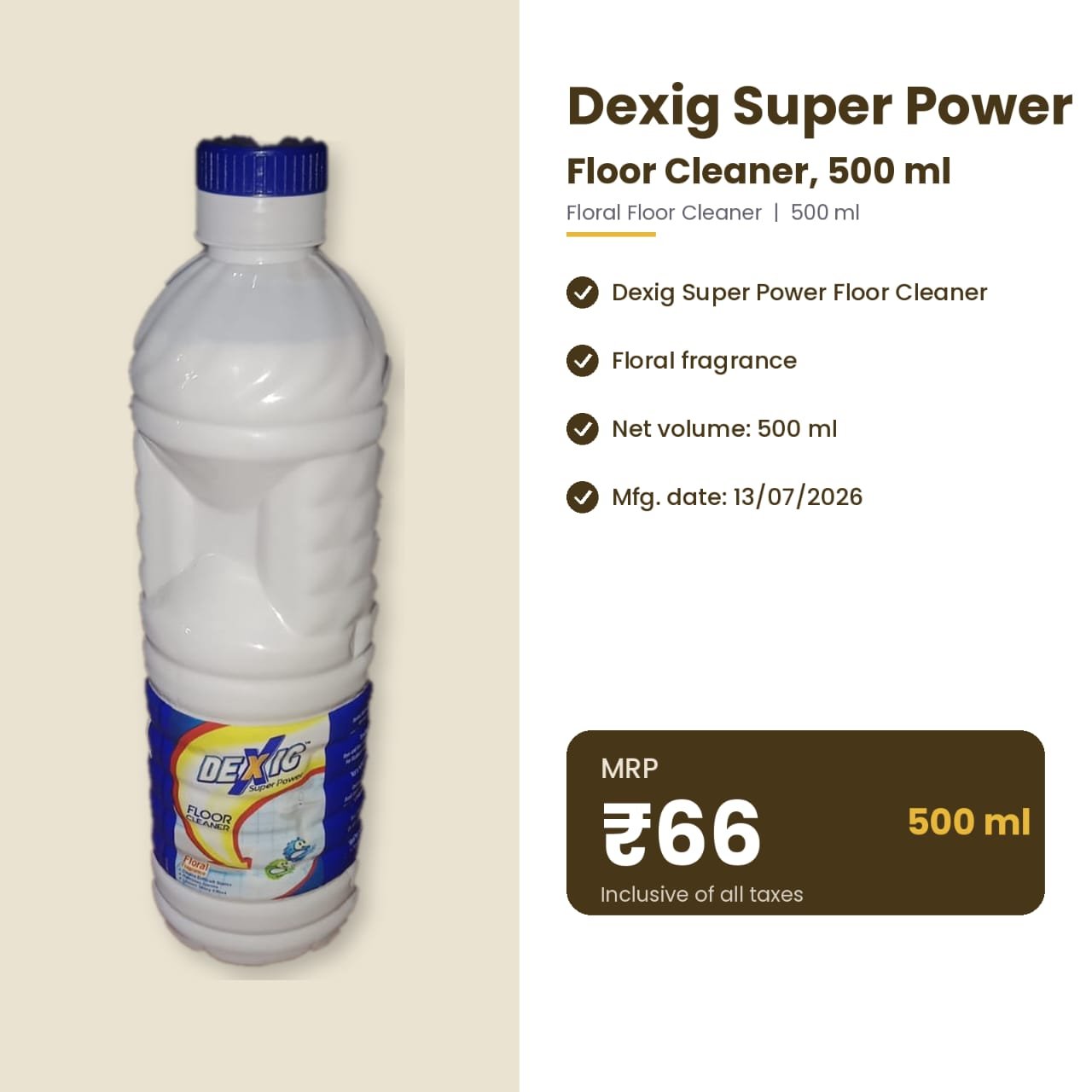 Dexig Super Power Floral Floor Cleaner 500ml
